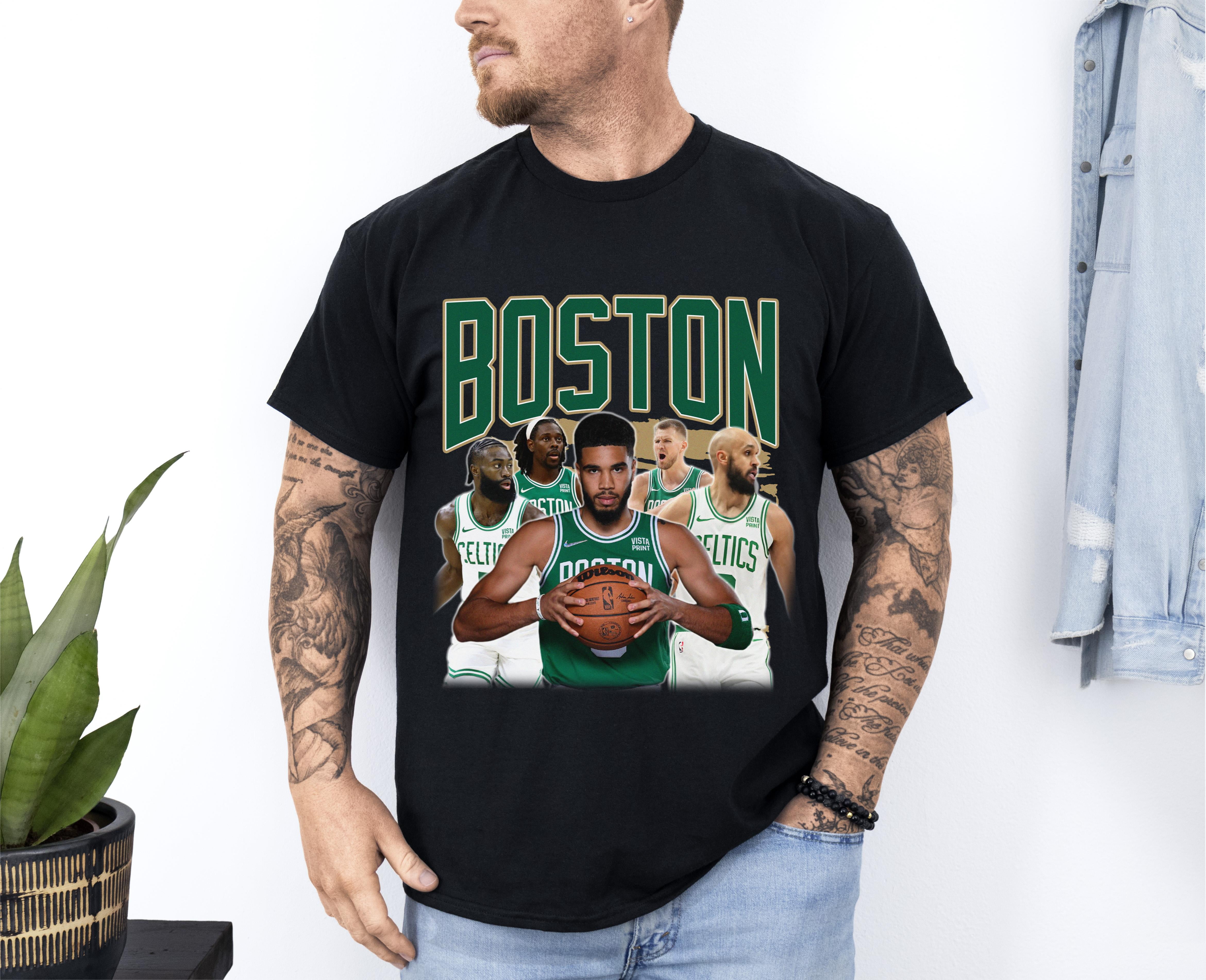 Carhartt t shirts for men BOSTON Jayson Tatum Jaylen Brown Derrick White Jrue Holiday Kristaps Porzingis Shirt Vintage Graphic Tee Bootleg 90s Style