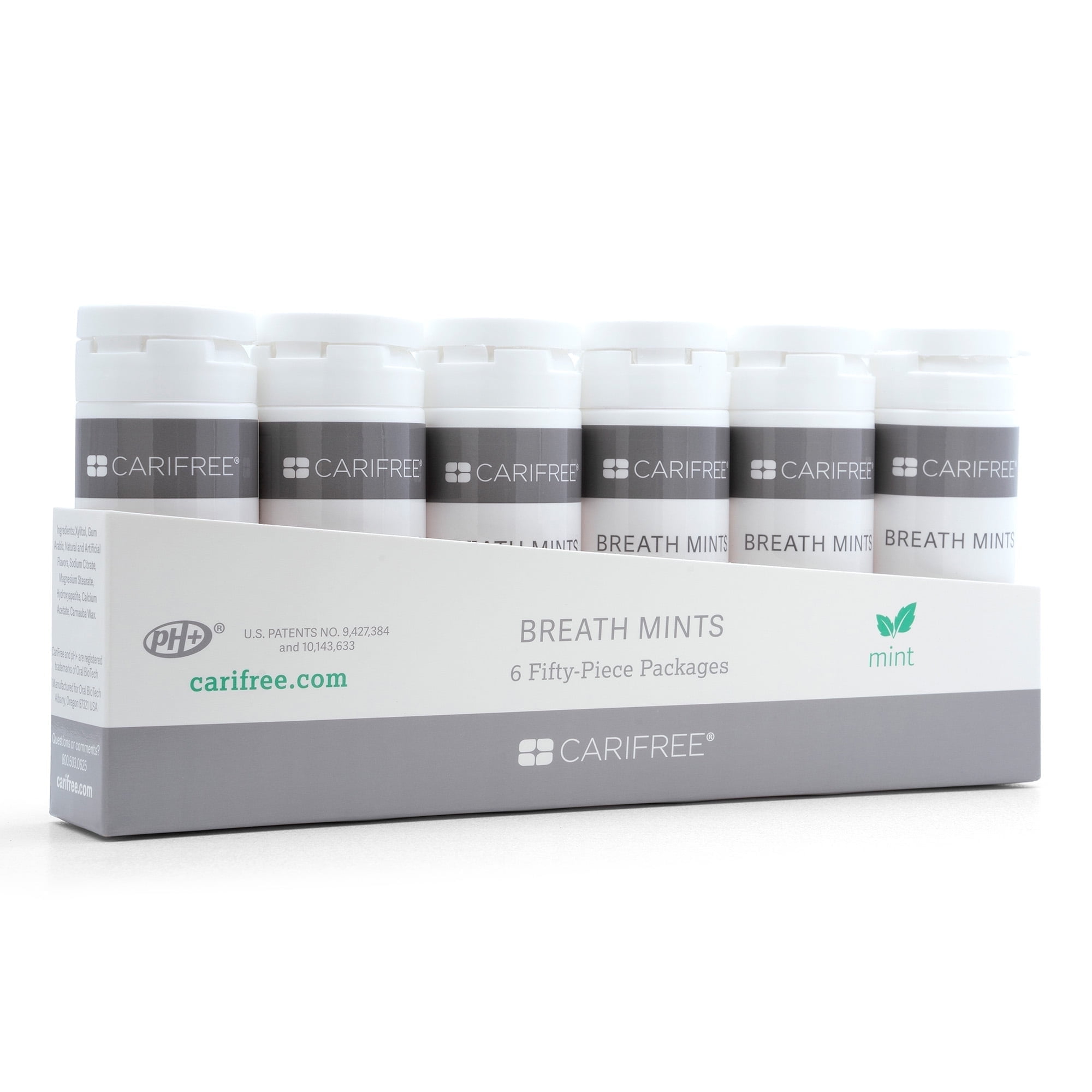 CariFree Breath Mints, MINT, 6 pack (tray)