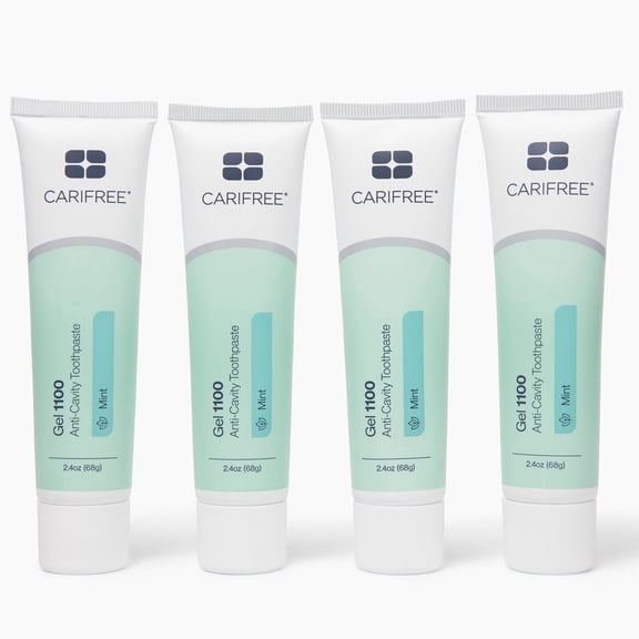 CariFree Gel 1100 Toothpaste, Mint, 4 Pack