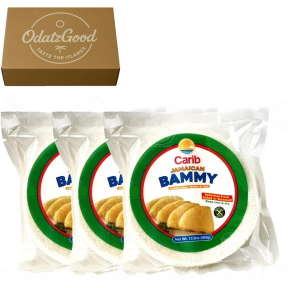 Carib Bammy 12.8oz (363g) 3-Pack  Product of Jamaica  Curated & Packaged by ODatzGood