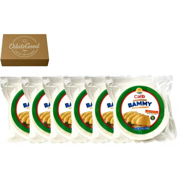 Carib Bammy 12.8oz (363g) 6-Pack  Product of Jamaica  Curated & Packaged by ODatzGood