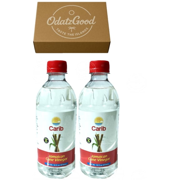 Carib Jamaican Cane Vinegar 16oz (473ml) 2-Pack  Product of Jamaica  Curated & Packaged by ODatzGood