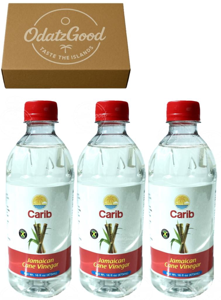 Carib Jamaican Cane Vinegar 16oz (473ml) 3-Pack – Product of Jamaica – Curated & Packaged by ODatzGood
