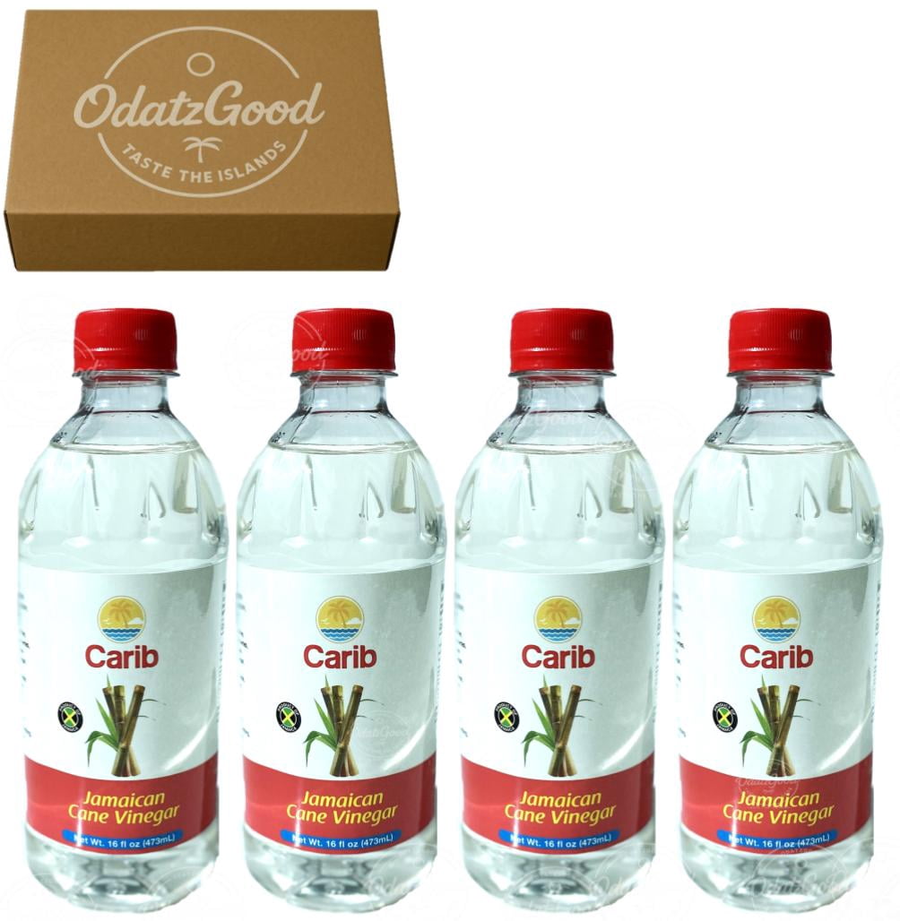 Carib Jamaican Cane Vinegar 16oz (473ml) 4-Pack – Product of Jamaica – Curated & Packaged by ODatzGood