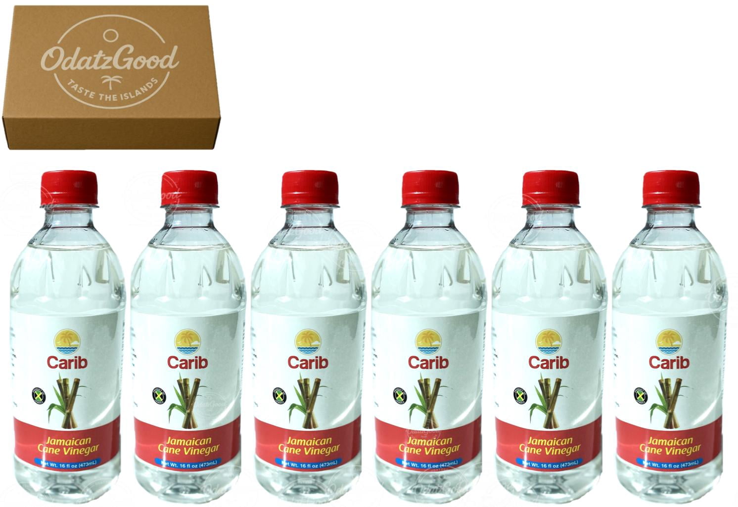 Carib Jamaican Cane Vinegar 16oz (473ml) 6-Pack – Product of Jamaica – Curated & Packaged by ODatzGood