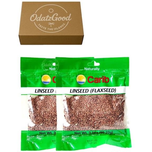 Carib Linseed (Flaxseed) 3.5oz (99.22g) 2-Pack Curated & Packaged by ODatzGood