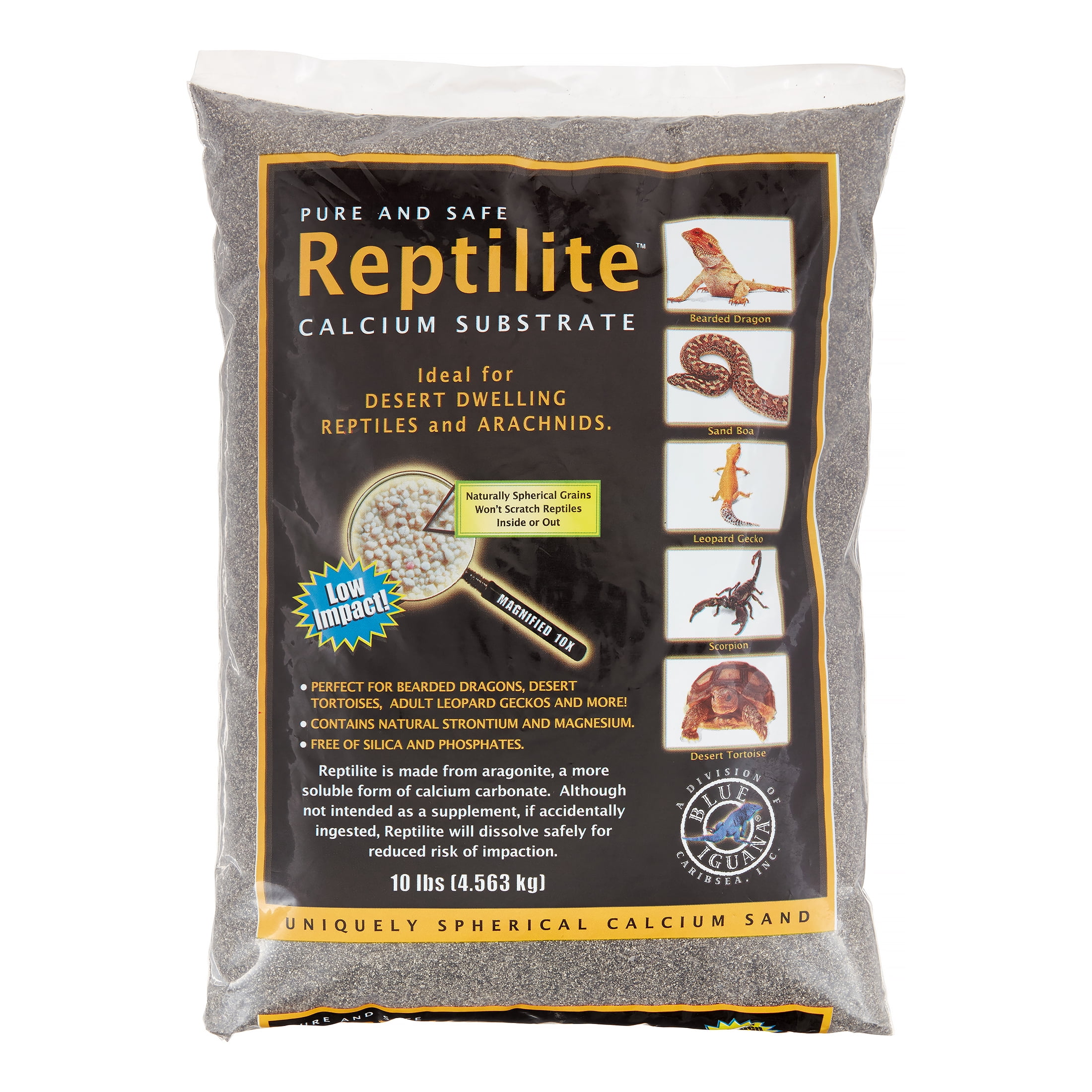 CaribSea Reptilite Calcium Substrate Habitat, 10 Lb, Smokey Sands