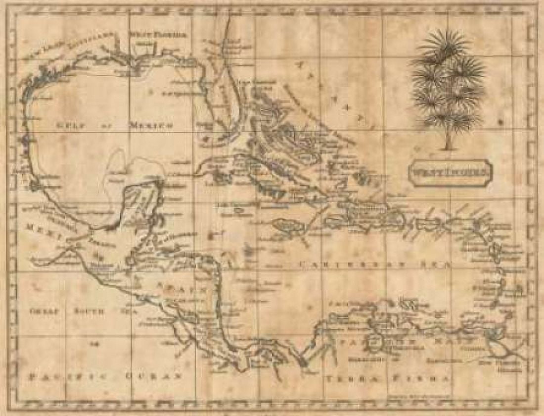 Caribbean 1806 Canvas Art - Andrew Arrowsmith (18 x 24)