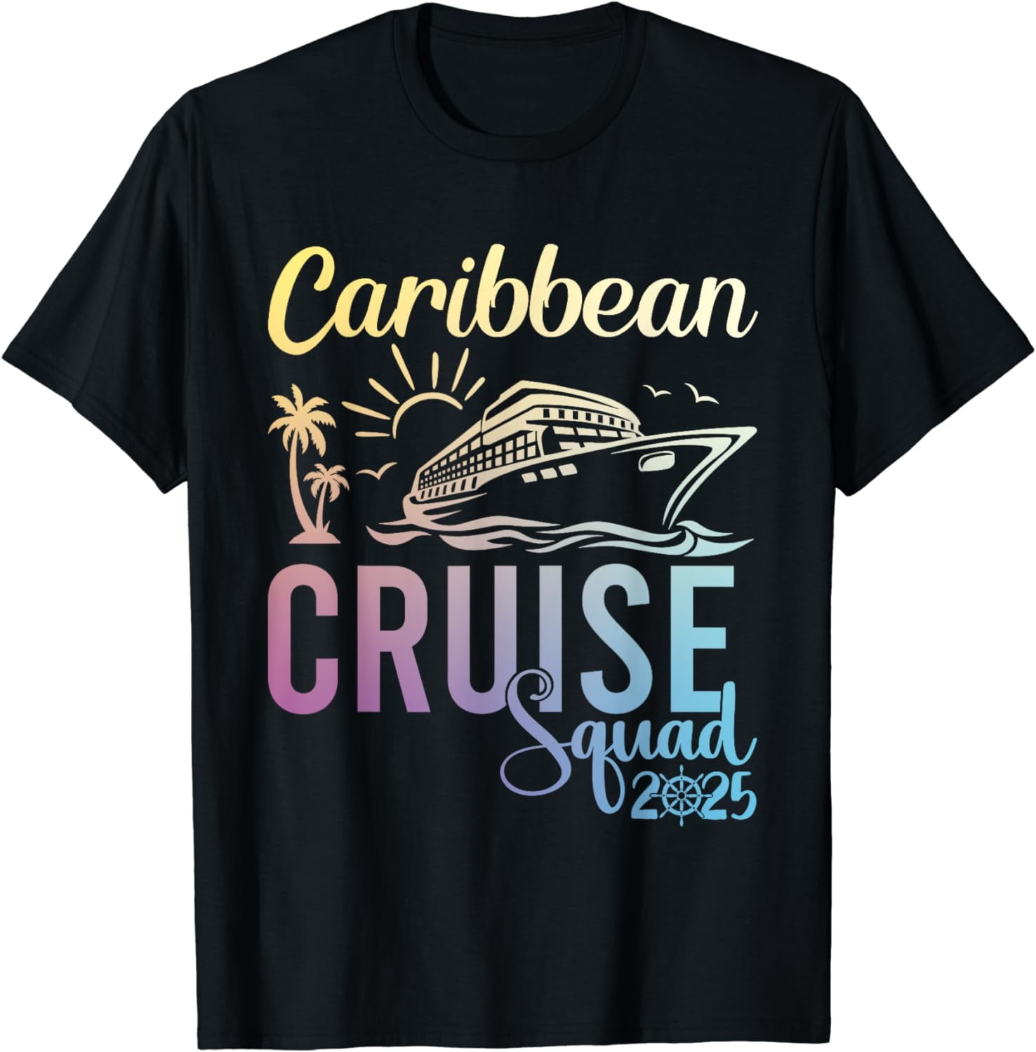 Caribbean Cruise 2025 Family & Friends Vacation Matching Cotton TShirt
