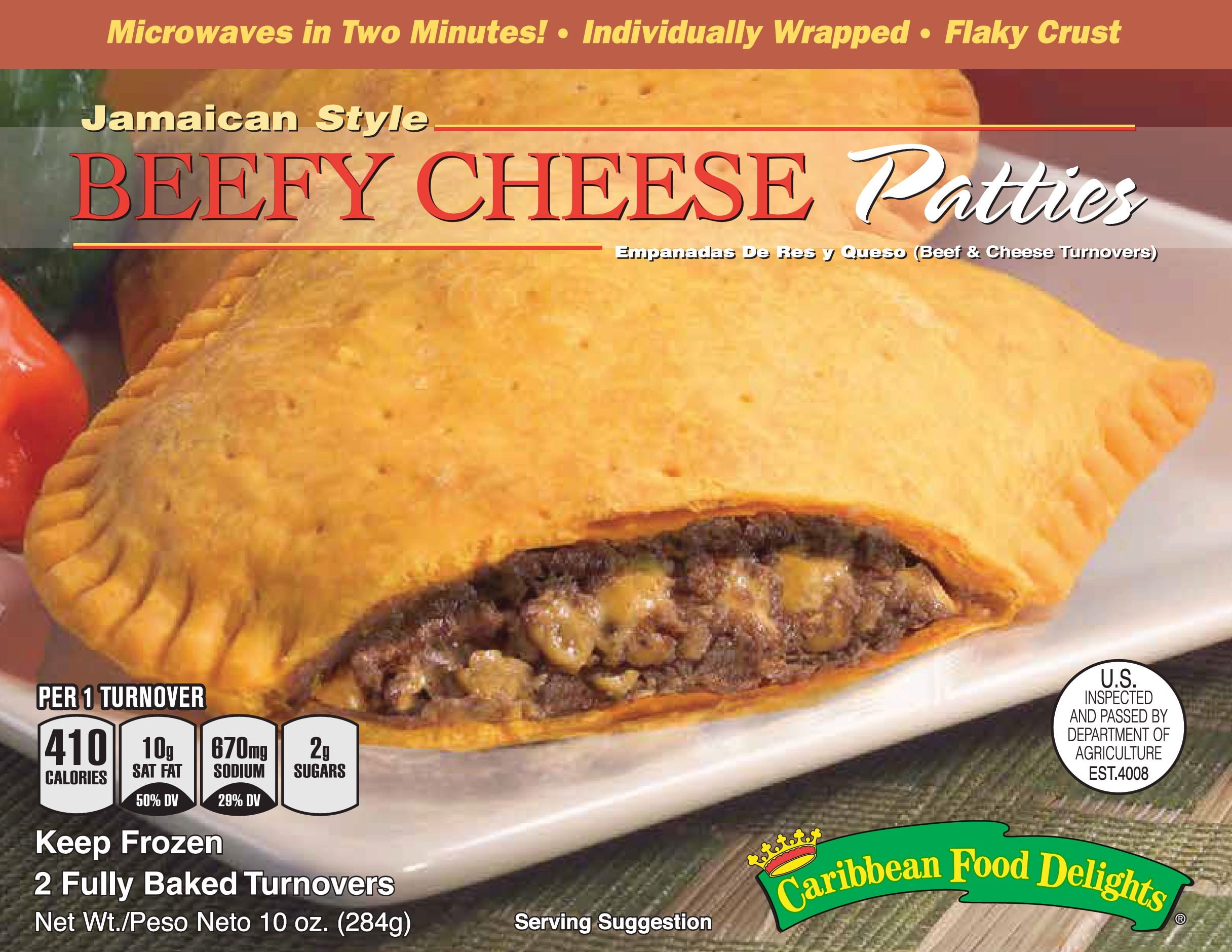 Caribbean Food Delights Jamaican Style Beefy Cheese Turnover Patties