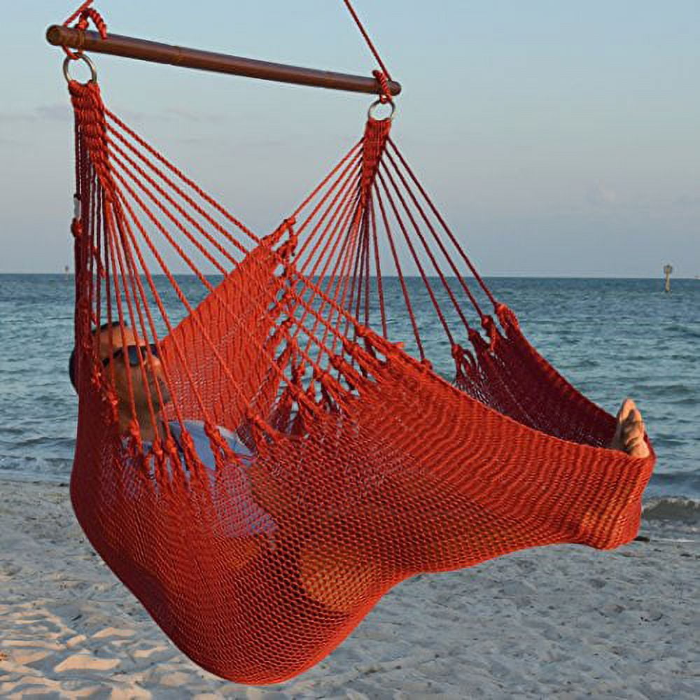 Caribbean Hammocks Jumbo Hammock Chair (55 in.) Red