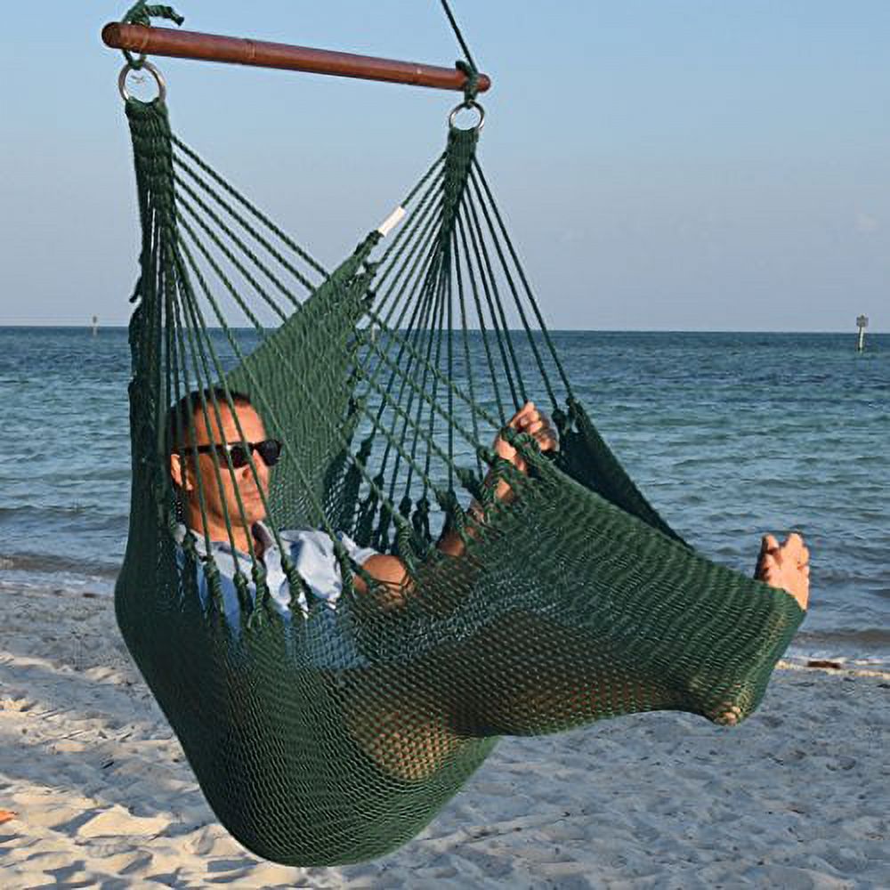 Caribbean Hammocks Jumbo Hand Woven Hammock Chair with Footrest