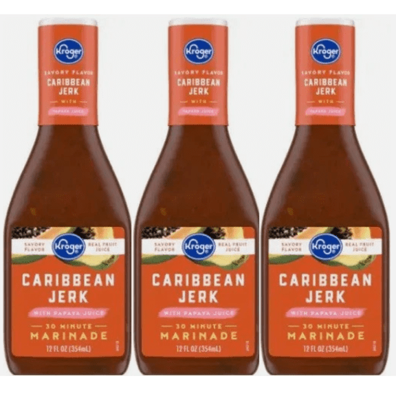 Caribbean Jerk Marinade, 3 Bottles, 12 oz