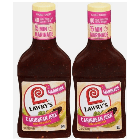 Caribbean Jerk With Papaya Marinade, 2 Bottles, 12 Oz Each