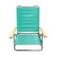 thumbnail image 1 of Caribbean Joe 5 Position Folding Beach Chair, Teal, Towel Bar, Full Recline, 1 of 5