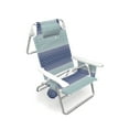 thumbnail image 1 of Caribbean Joe 5 Position Reclining Beach Chair, Blue Teal Stripes, 1 of 5