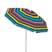 Caribbean Joe 6.5ft Beach Umbrella with UV Protection and Carry Case