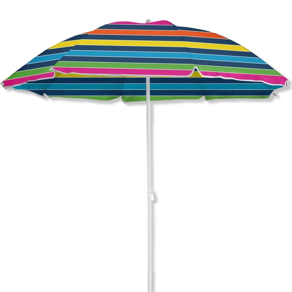 Caribbean Joe 6ft Beach Umbrella with UV Protection and Matching Case