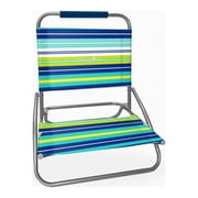 Caribbean Joe Canvas Armless Folding & Stacking Chair, Lime Stripe