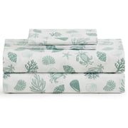 Caribbean Joe, Coastal 4PC Sheet Set, Queen, Beachy Cove