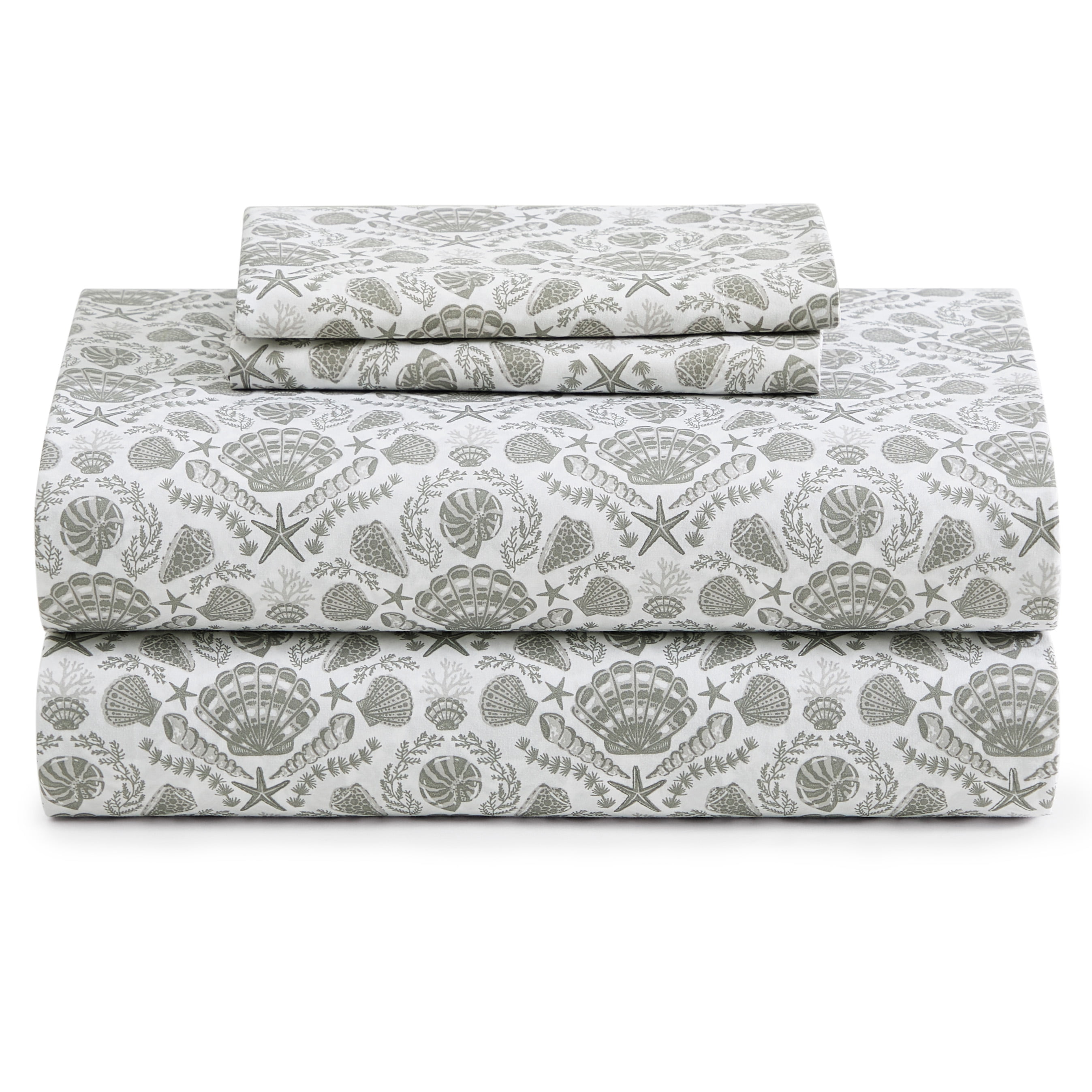 Caribbean Joe, Cooling 6PC Sheet Set, Full, Damask Shells