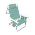 Caribbean Joe 5 Position Reclining Beach Chair, Mint Teal , Aluminum