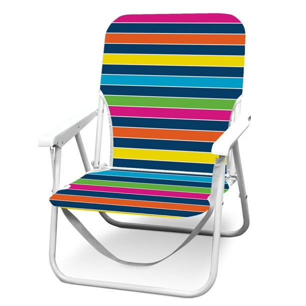 Caribbean Joe Folding Beach Chair, Multicolor Stripes