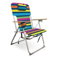 thumbnail image 1 of Caribbean Joe High Weight Capacity Back Pack Chair with wood armrests. Double Shoulder Straps and cup holder, 1 of 3