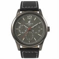 thumbnail image 1 of Carribean Joe Men's Analog Watch, 42.5mm Gunmetal Round Case, Gray Dial, Black Vegan Leather Strap, Battery Powered Quartz Movement, 1 of 7