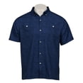 thumbnail image 1 of Caribbean Joe Men's Short Sleeve Vented Quick Dry Button Down (Navy, Medium), 1 of 2