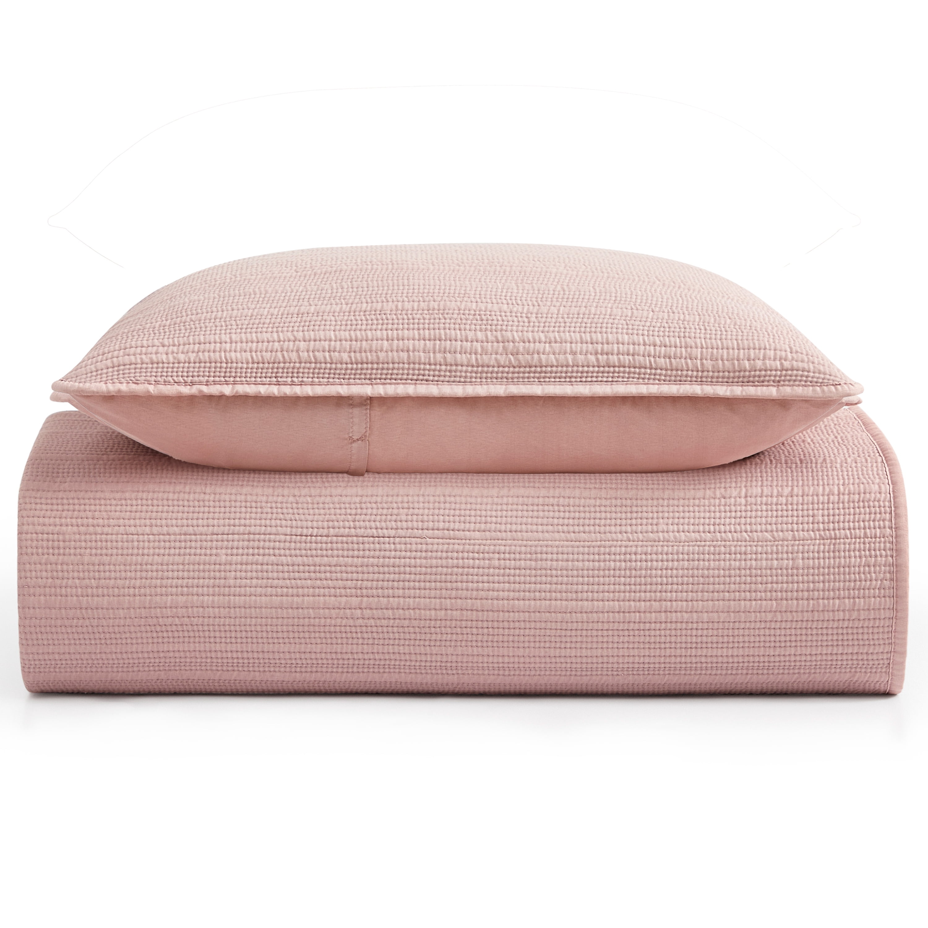 Caribbean Joe, Stonewash 2PC Quilt Set, Twin, Blush