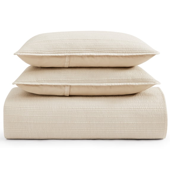 Caribbean Joe, Stonewash 3PC Quilt Set, Full/Queen, Taupe