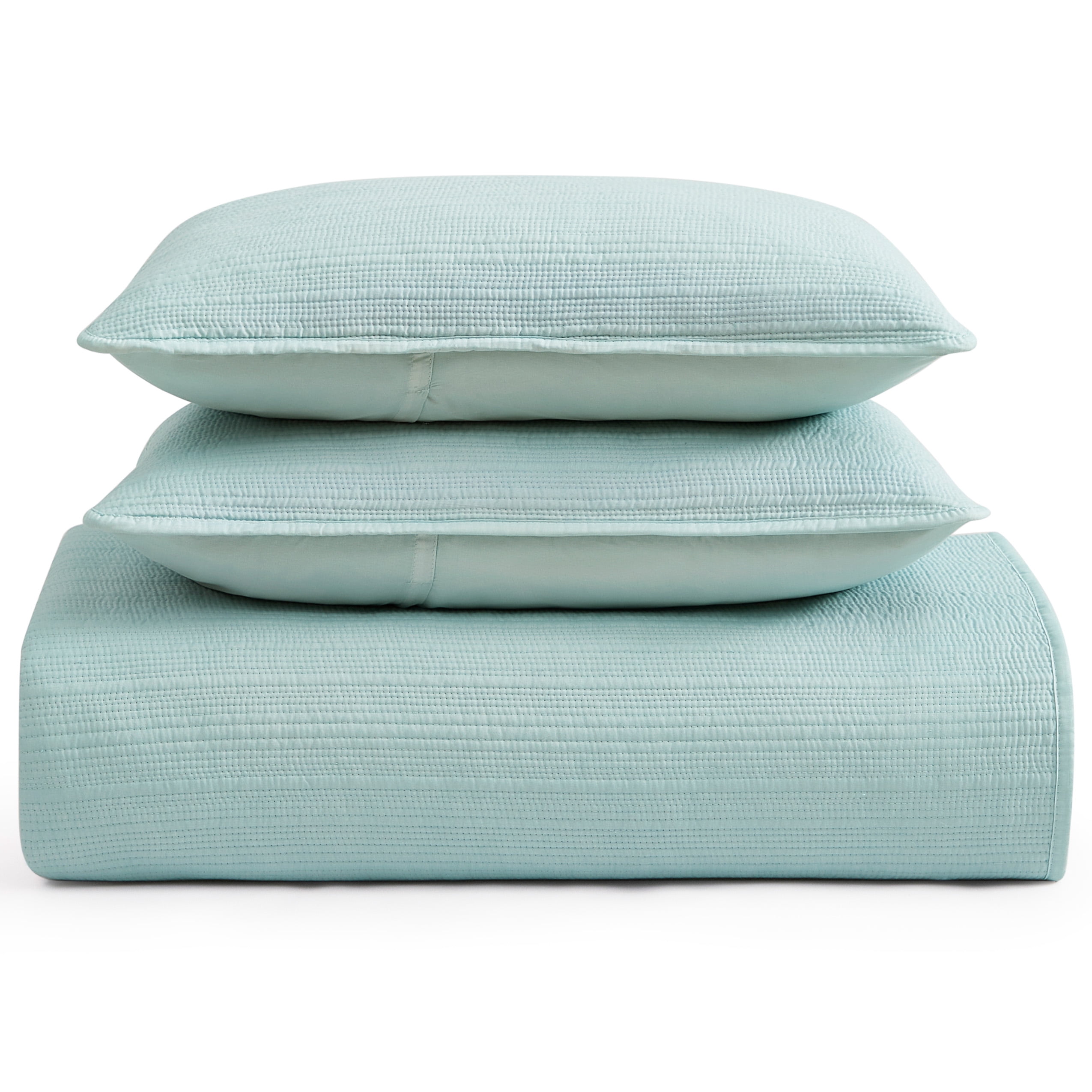 Caribbean Joe, Stonewash 3PC Quilt Set, King, Sage