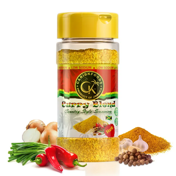 Caribbean Kitchen Curry Blend (Hot) - 4 Oz 100% All Premium All Natural Ingredients | Healthy Gourmet Spice Blend for All Foods - Kosher, Low Sodium, Non-GMO, No MSG, Gluten-free, Vegan