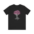 thumbnail image 1 of Caribbean Madras Pink Cancer Awareness Ribbon Tree Shirt, Breast Cancer Fighter T-Shirt, Pink Cancer Survivor Tee, 1 of 29