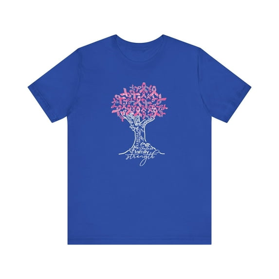 Caribbean Madras Pink Cancer Awareness Ribbon Tree Shirt, Breast Cancer Fighter T-Shirt, Pink Cancer Survivor Tee