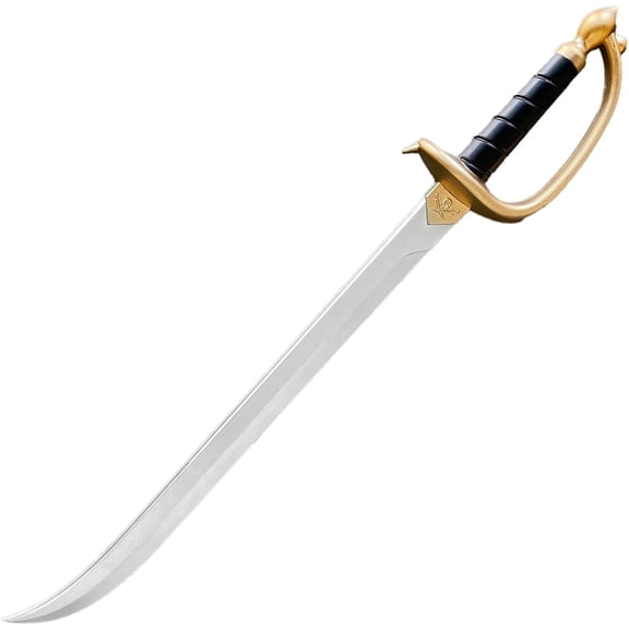 Caribbean Pirate Sword Prop - High Density Foam Pirate Cutlass - Fake Pirate Sword for Cosplay, LARP, Costume Parties - Pirate Sword for Adults