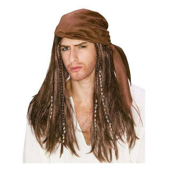 Pirate Adult Wig With Beads