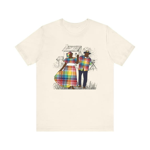 Caribbean Quadrille Dancers T-Shirt – USVI Official Madras Tee – VI Cultural Heritage Dance Shirt – Carnival & Festival Wear