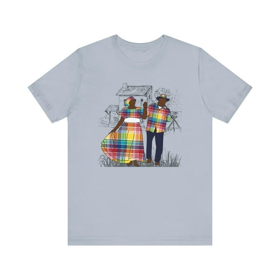 Caribbean Quadrille Dancers T-Shirt – USVI Official Madras Tee – VI Cultural Heritage Dance Shirt – Carnival & Festival Wear