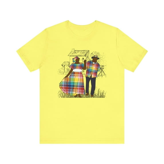 Caribbean Quadrille Dancers T-Shirt – USVI Official Madras Tee – VI Cultural Heritage Dance Shirt – Carnival & Festival Wear