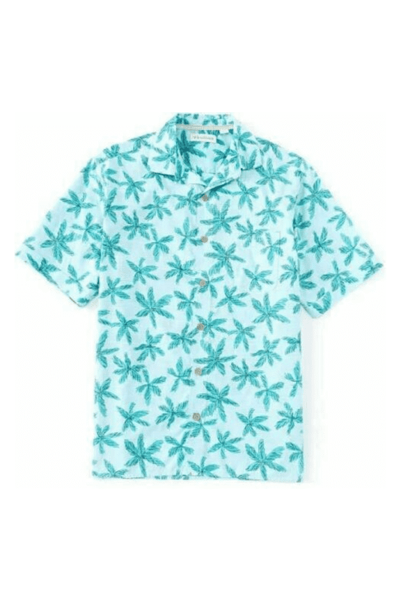 Men's Short Sleeve Button Up Cotton Shirt, Cobalt,XL