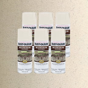 6 Pack, Caribbean Sand, Rust-Oleum Stops Rust Multi-Color Textured Protective Enamel Spray Paint-239121, 12 oz