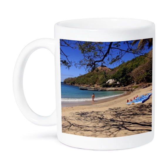 Caribbean, St Lucia, Pigeon Island National Park Beach - Ca33 Kwi0001 - Kymri Wilt, 11oz Mug