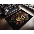 thumbnail image 1 of Caribbean Stylized Skull Rug 3x5 ft = 95x155 cm, 1 of 5