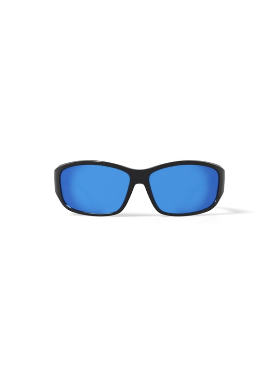 Rx'able Unisex Polarized Sport Sunglasses, Edisto, Shiny Black, 59-15-135