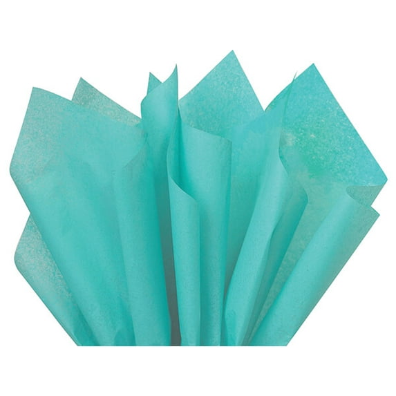 Caribbean Teal Tissue Paper Squares, Bulk 100 Sheets, Premium Gift Wrap and Art Supplies for Birthdays, A1 Bakery Supplies, Large 15 Inch x 20 Inch