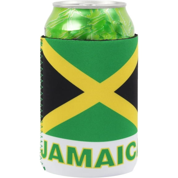 Caribbean Themed Can Cooler-Beer and Soda Can Coolers, Koozies-Insulated Can Sleeves-Jamaican Themed