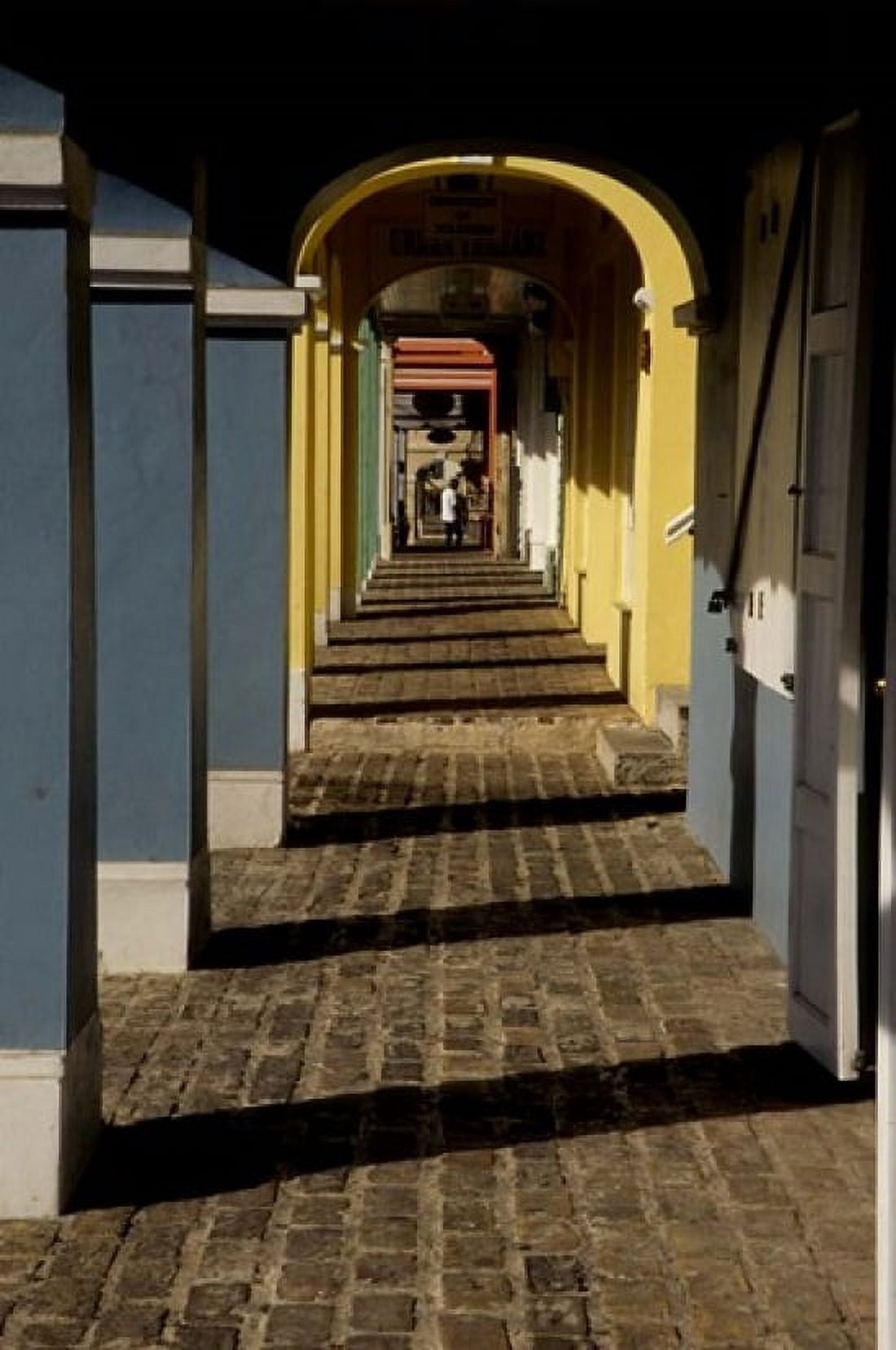 Caribbean USVI St Croix Christiansted Path Arches Canvas Art - Alison Jones DanitaDelimont (18 x 26)