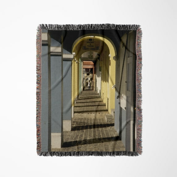 Caribbean, Usvi, St Croix, Christiansted, Path Arches-Ca37 Ajn0009 - Alison Jones, Woven Blanket